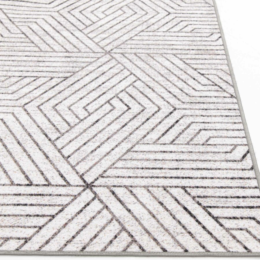 Rugs & Curtains * | (D584) Venus Grey Geometric Area Rug, 4 6 Exactly Discount