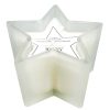 Home D Cor * | Honey & Vanilla Bean Scented White Star Glass Candle, 4Oz Exclusive Design