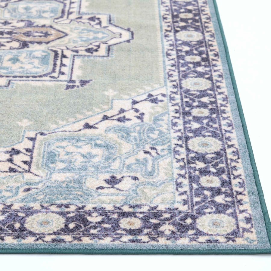 Rugs & Curtains * | (D562) Venus Blue Multi-Colored Medallion Area Rug, 7 10 Limited Edition