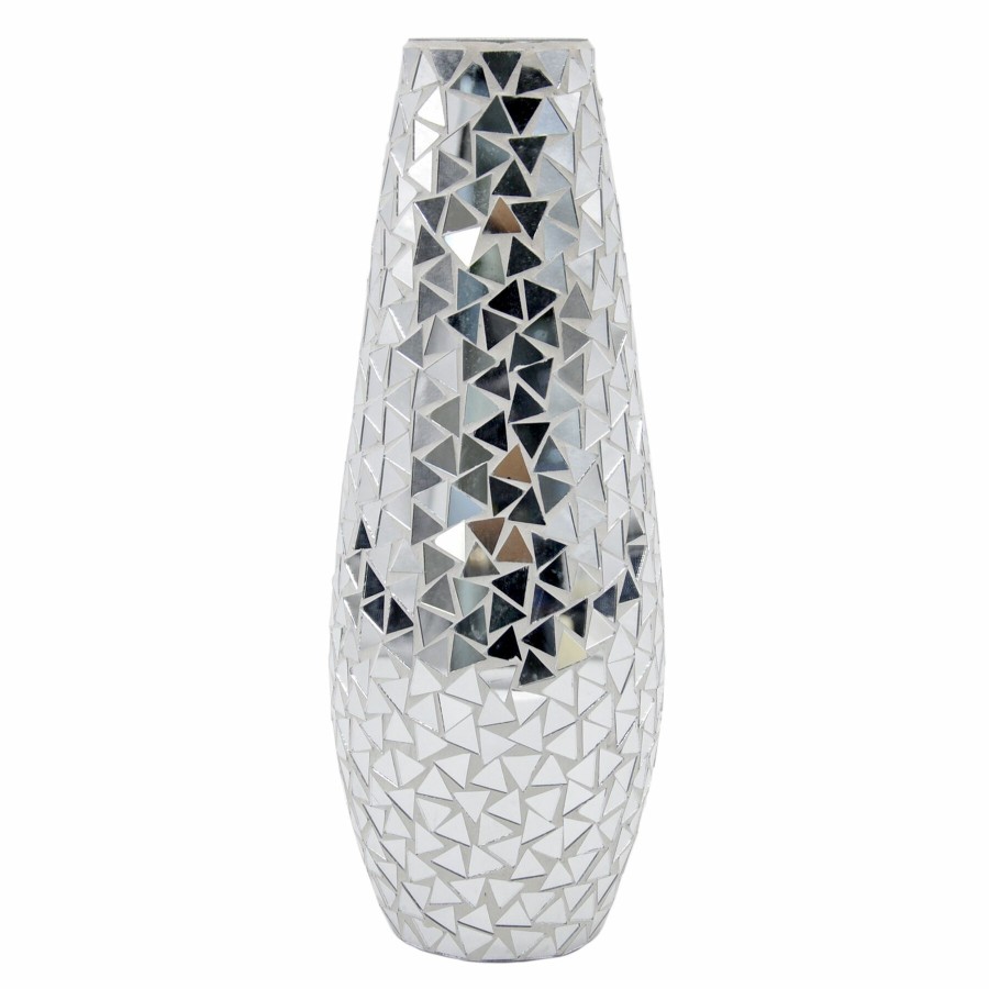 Home Accents * | Metallic Mosaic Mirror Vase, 15 Discounts