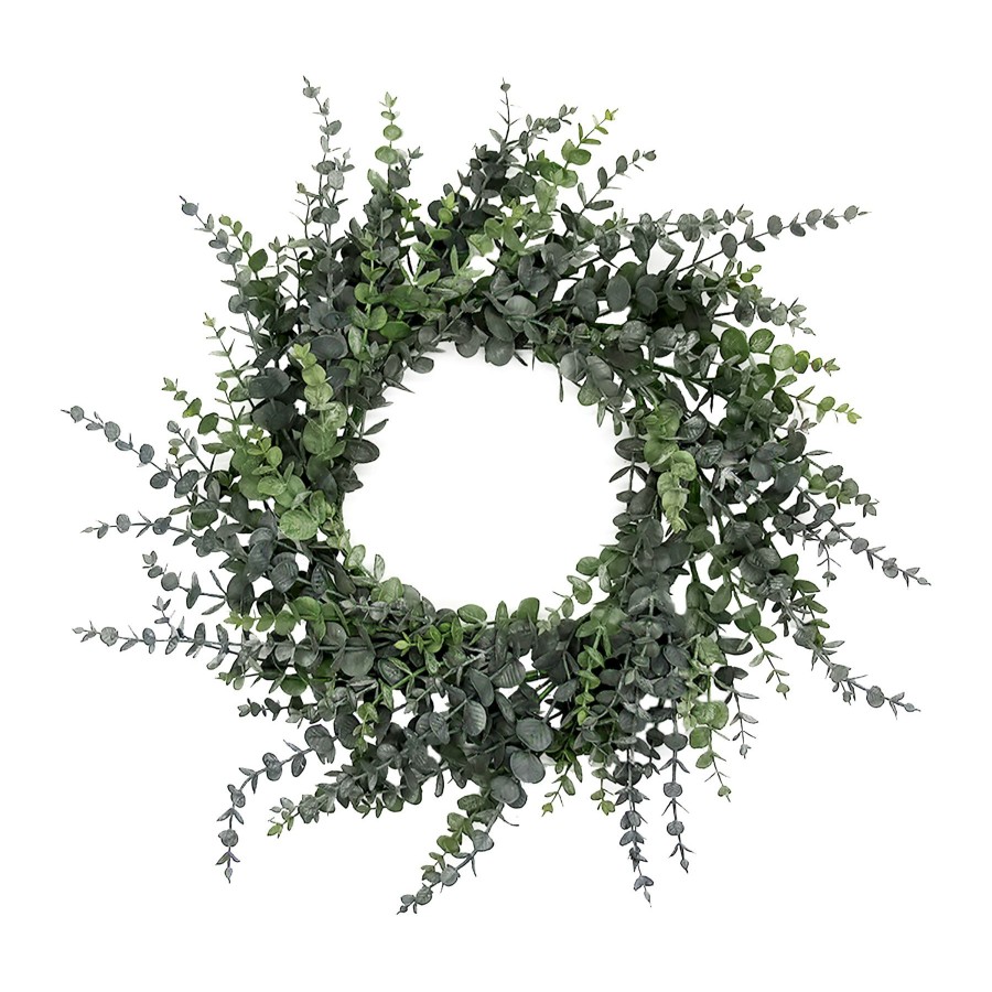 Home D Cor * | Honeybloom Eucalyptus Wreath, 24 At Reduced Price