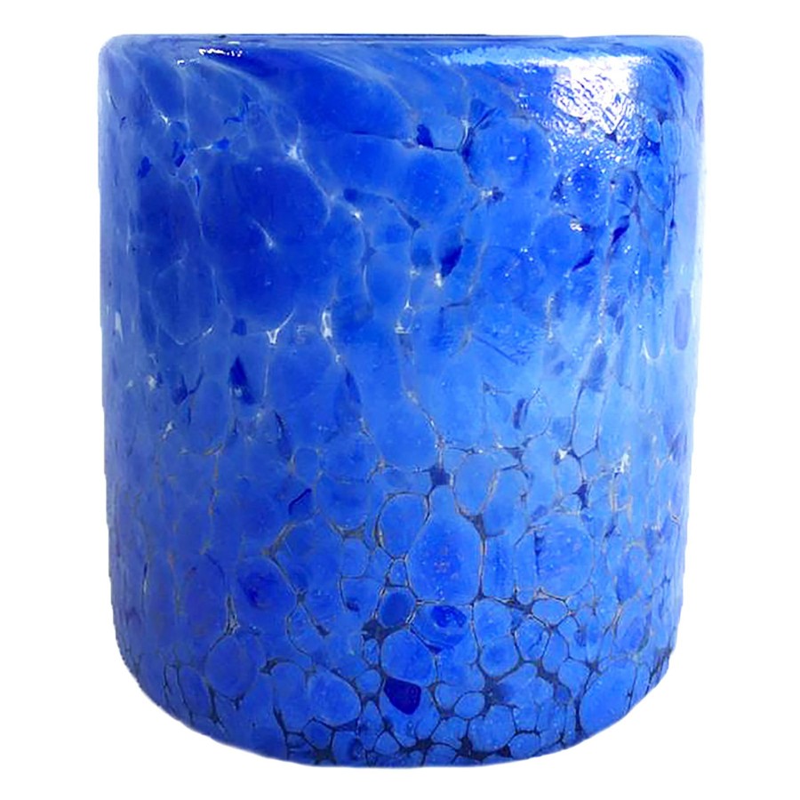 Home Accents * | Blue Glass Hurricane Candle Holder, 8 At Discount Prices