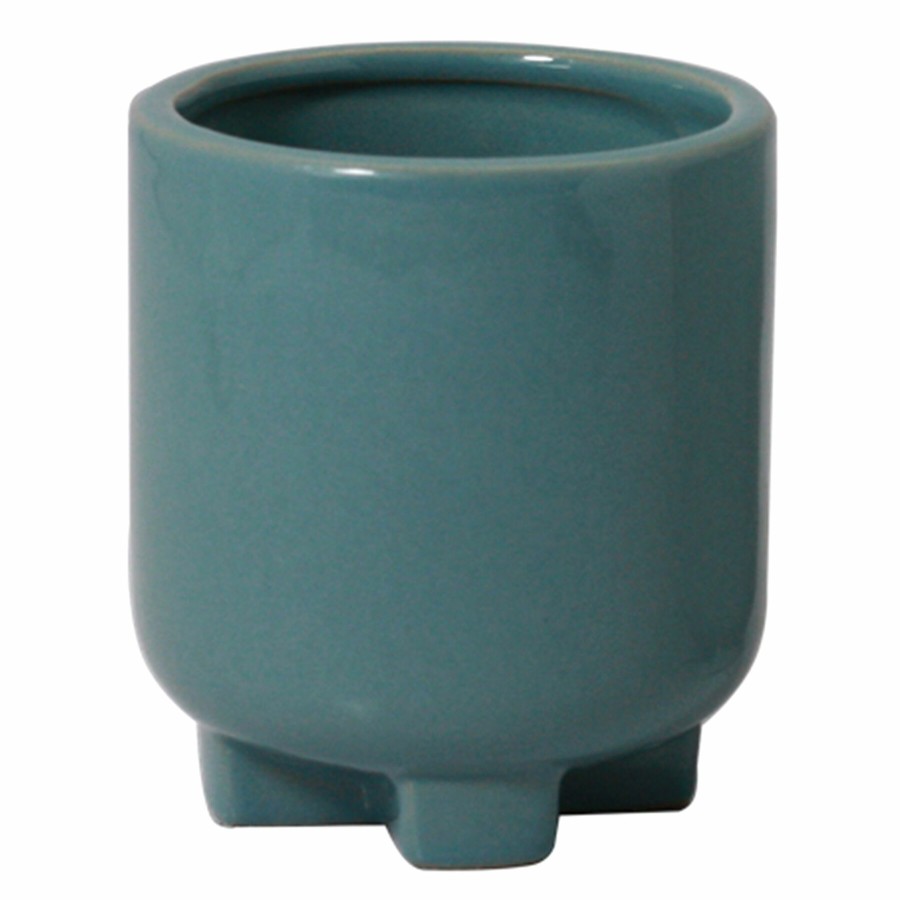 Home D Cor * | Teal Ceramic Citronella Candle, 3.5 Outlet