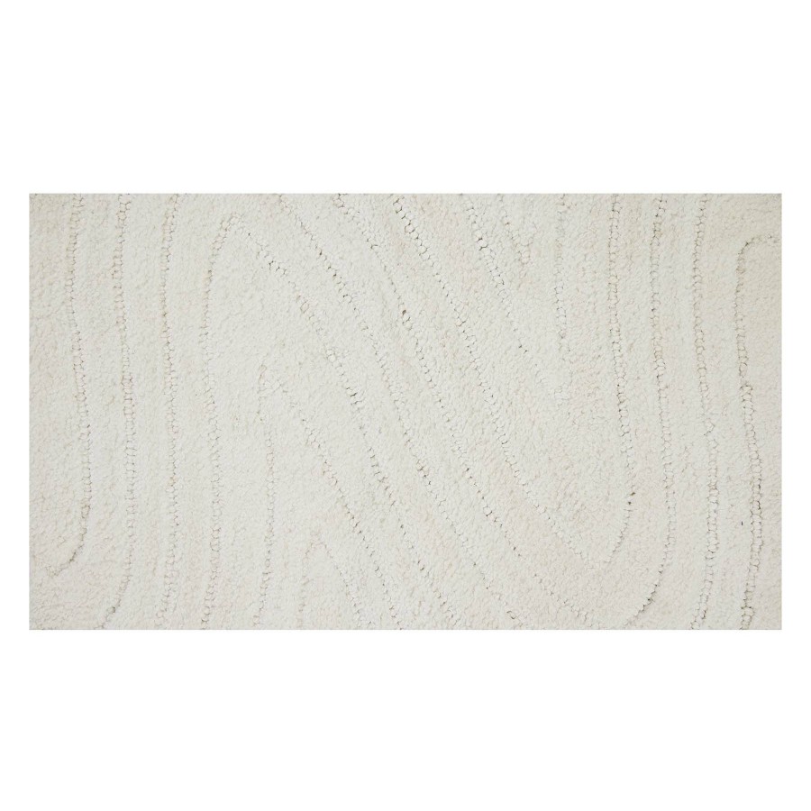 Rugs & Curtains * | Mac White Accent Rug, 27 45 Reduction In Price