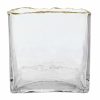 Home Accents * | Grace Mitchell Gold Rim Hurricane Vase, 4 Hot Sale