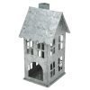 Home Accents * | Galvanized Metal House Candle Holder, 9 Exactly Discount