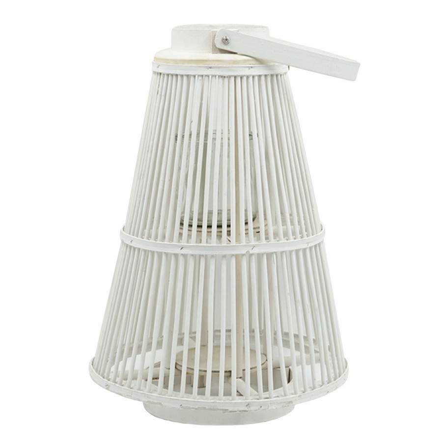 Home Accents * | White Wood Lantern, 17 Exclusive Design