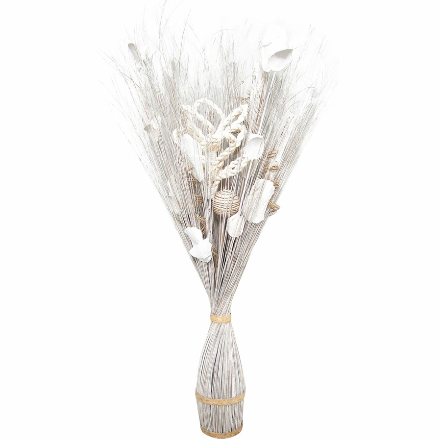 Home D Cor * | Dried White Coco Floral Bundle, 40 Delicate Design