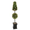 Home D Cor * | Pre-Lit Cone & Ball Pine Christmas Tree Decor, 55 Good Quality