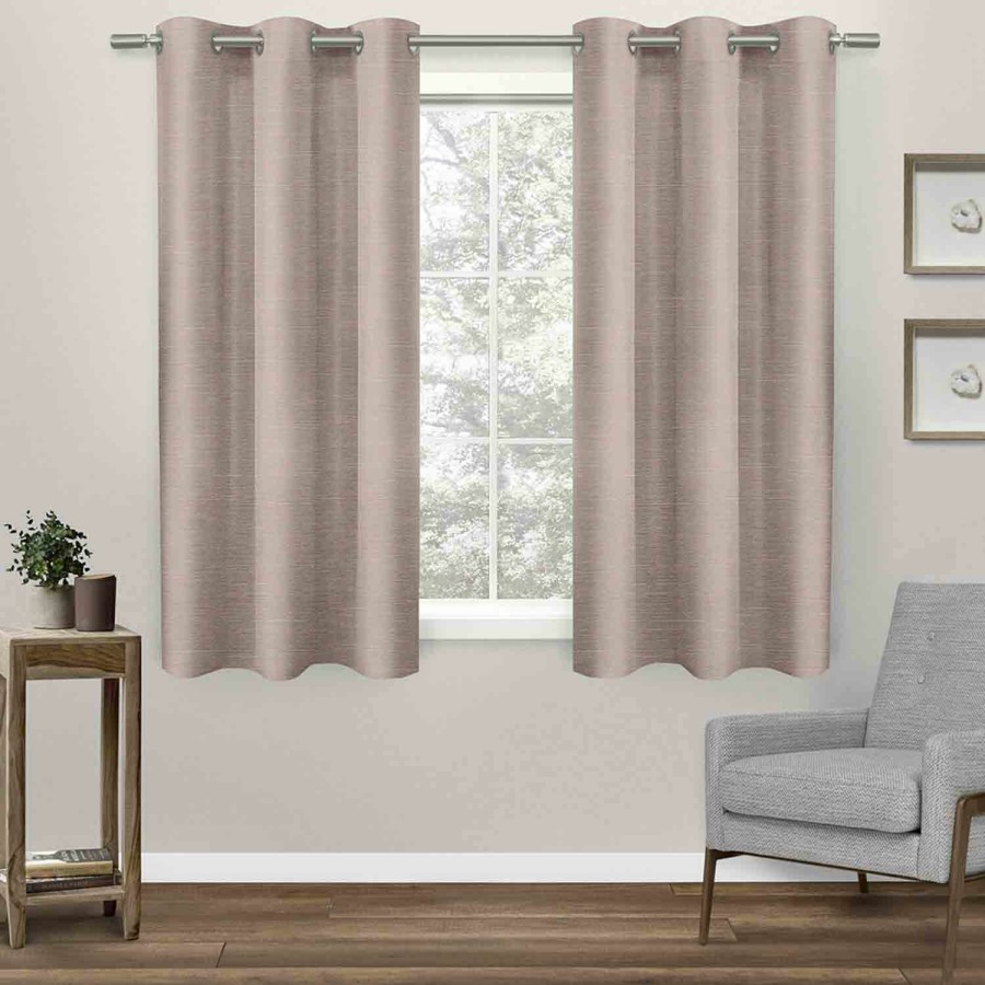 Rugs & Curtains * | Leeds Blush Woven Blackout Grommet Curtain Panel, 63 Good Quality