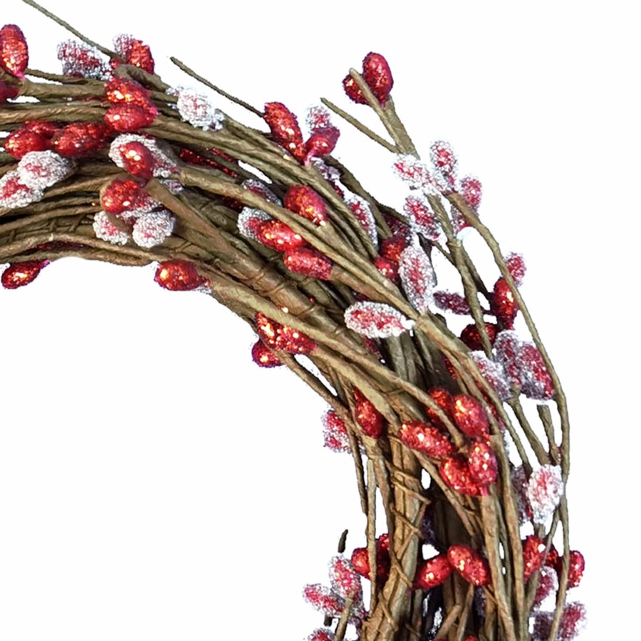 Home D Cor * | 60In Pips Coiled Garland Red Exclusive Design