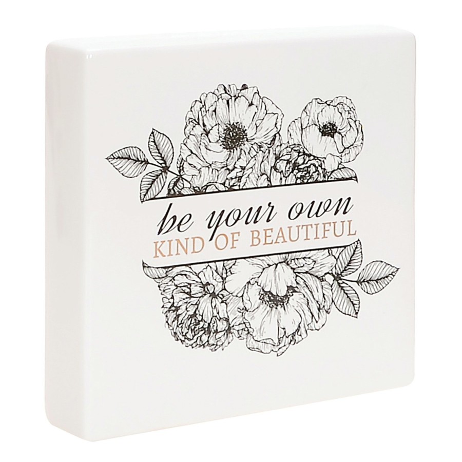 Home Accents * | Be Your Own Kind Of Beautiful Block Sign, 8 Exclusive Design