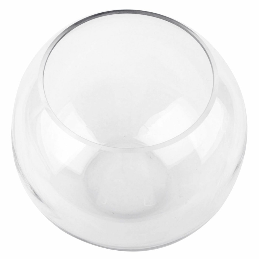 Home Accents * | Clear Glass Round Vase, 6 Good Quality