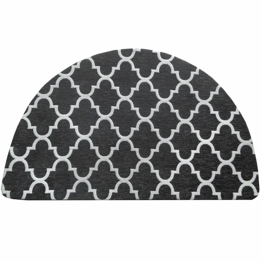 Rugs & Curtains * | Quatrefoil Grey & Ivory Kitchen Mat, 2 3 Fantastic Model