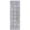 Rugs & Curtains * | (B785) Colin Blue Medallion Washable Runner, 2 7 At Reduced Price