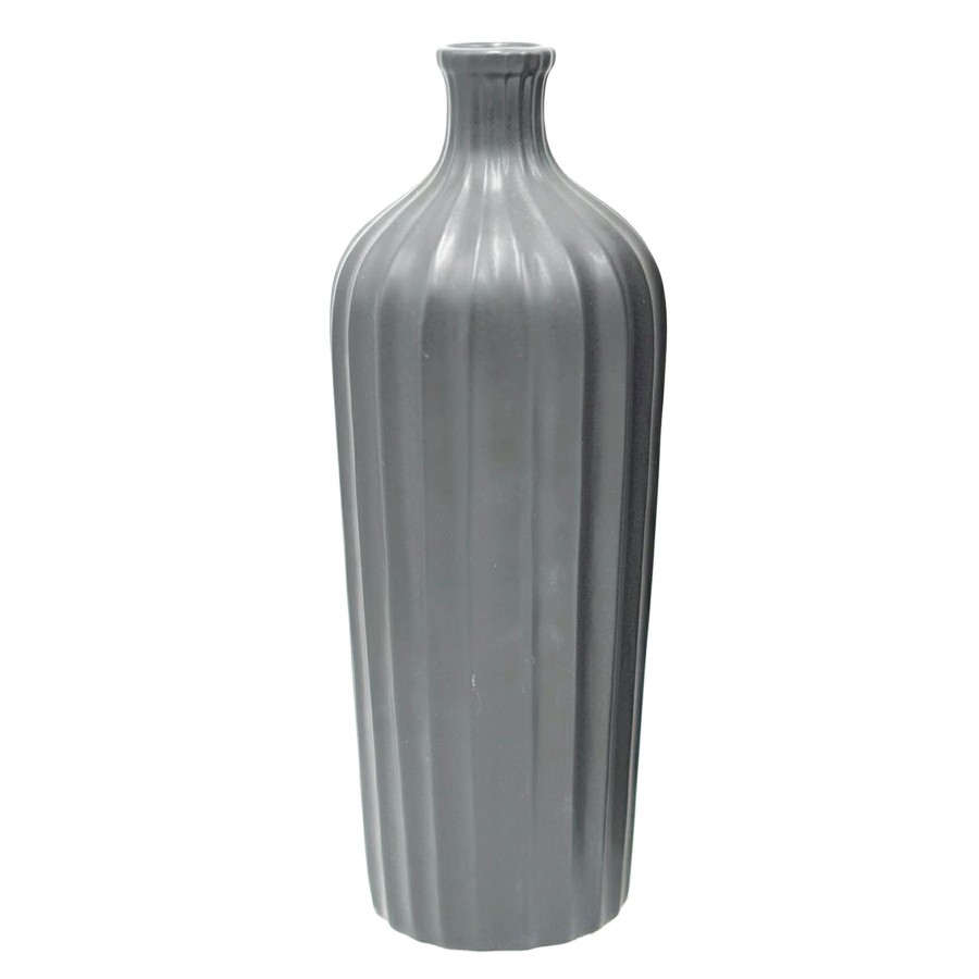 Home Accents * | Black Ceramic Vase, 11 Fire Sale