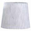 Home D Cor * | White & Grey Accent Lamp Shade, 9 11 Hot Sale