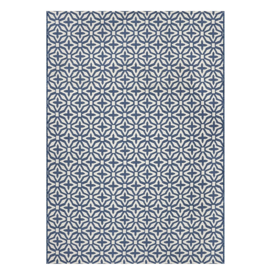 Rugs & Curtains * | (E311) Sheridan Navy & White Reversible Indoor & Outdoor Area Rug, 5 7 Discount Store