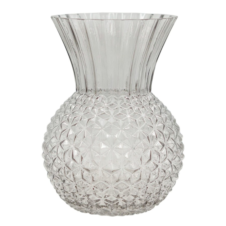 Home Accents * | Grace Mitchell Textured Glass Vase, 7 Classical Style