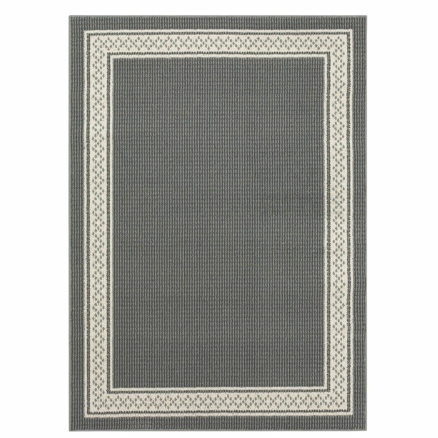 Rugs & Curtains * | (D470) Mentone Border Grey Rug, 5 7 At Discount Prices