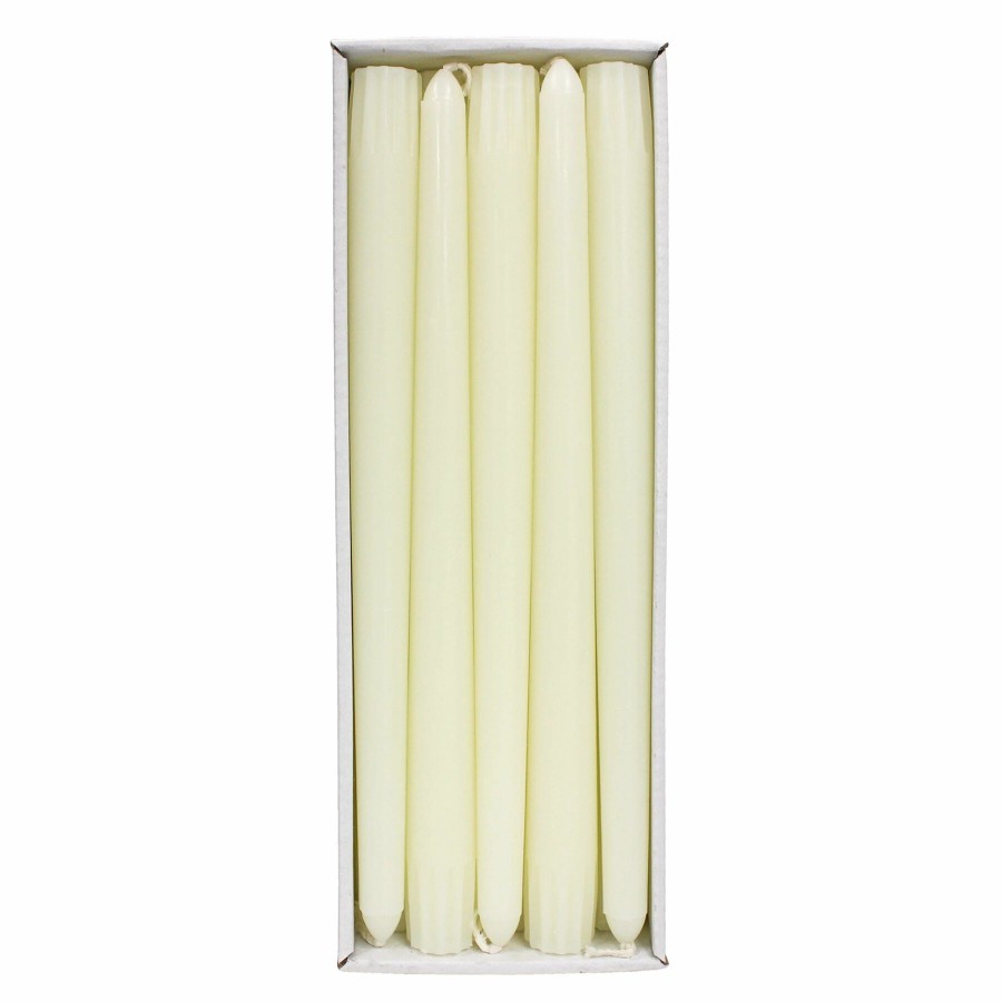 Home D Cor * | 10-Pack Ivory Unscented Taper Candles, 10 Shop